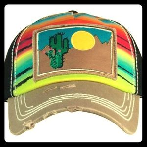 Serape cactus cap